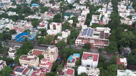 Stadtzentrum-Von-Chennai-In-Luftaufnahmen