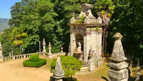 Detail-of-Fountain-at-Santuario-"Notre-Dame-des-Remedes-in-Lamengo,-Portugal