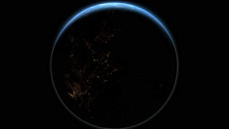 A-cinematic-rendering-of-planet-Earth-during-sunrise-as-view-from-space-with-vibrant-blue-sky-atmosphere