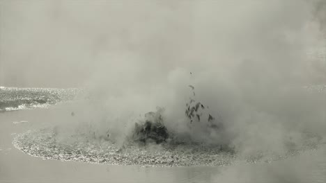 Mesmerizing-giant-geothermal-mud-bubbling-with-steam-in-slow-motion