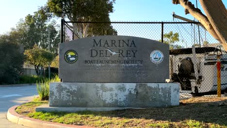 Entrance-sign-to-Marina-Del-Rey-boat-launching-facility-in-Los-Angeles