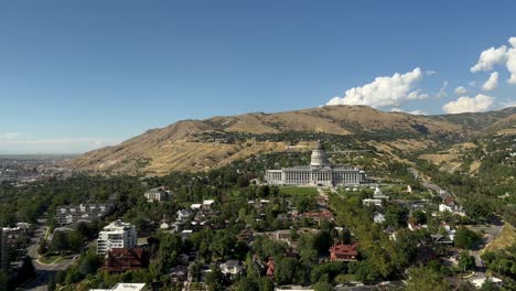 Capitol-Hill-En-Salt-Lake-City,-Utah---Barrio,-Paisaje-Urbano-Estableciendo-Toma