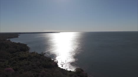 The-Parana-River,-The-Wide,-Wildest-Part-Of-The-River,-Aerial,-Panorama-View
