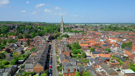 Bird's-eye-view-of-Louth's-medieval-allure,-featuring-St