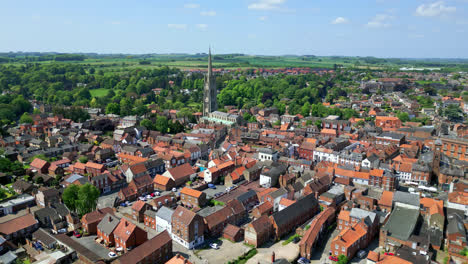 Enjoy-aerial-views-of-historic-Louth,-including-St