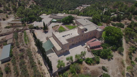 Beit-Jimal-Catholic-Monastery-near-Beit-Shemesh,-Israel---it-identified-with-the-burial-place-of-Rabbi-Gamaliel,-Gamaliel-was-the-teacher-of-St