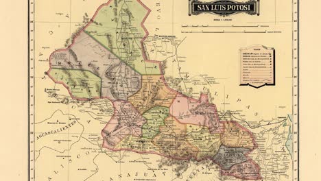 old-nineteenth-century-map-of-the-state-of-San-Luis-Potosi-in-mexico