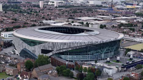Estadio-De-La-Premier-League-De-Tottenham-Hotspur-En-Londres,-Inglaterra---Vista-Aérea-De-Drones