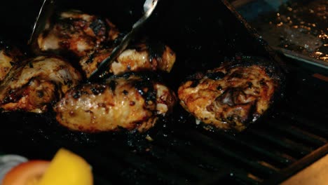 Chef-Turning-Juicy-Chicken-Thighs-on-Hot-BBQ