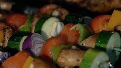 Delicious-Vegetable-Kebabs-Gently-Cooking-on-BBQ