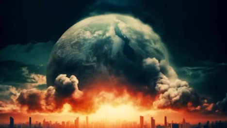 Planet-earth-in-global-destruction-from-climate-change