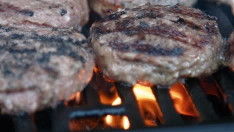 Beef-Burgers-Being-Flame-Grilled-on-BBQ