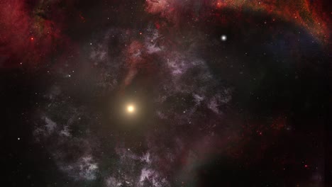 Nebulosa-Del-Espacio-Profundo-Y-Estrellas-Brillantes-4k