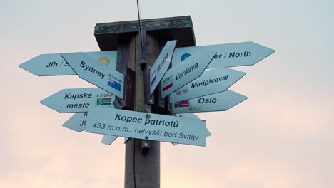 Signs-informing-about-the-direction-and-distance-to-all-known-destinations-from-the-city-of-Svitavy-in-the-Czech-Republic