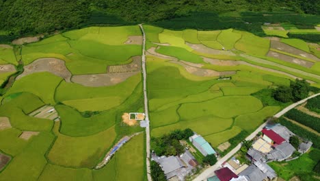 Beautiful-green-meadow-next-to-Yên-Minh-in-the-Yên-Minh-District,-Ha-Giang,-Vietnam