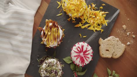 Top-view-of-desserts-made-from-fresh-flowers