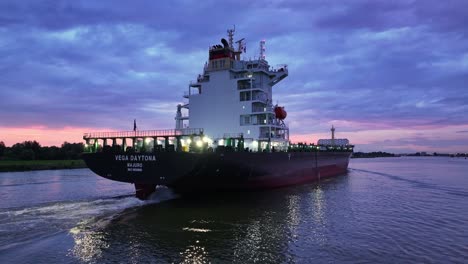 The-Vega-Daytona-cargo-ship-on-the-river-Dortsche-Kil-at-Dordrecht