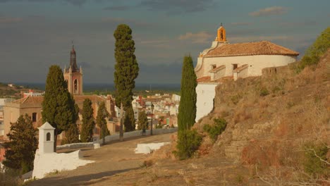 Path-religious-on-Calvario-in-Sagunto-in-Spain