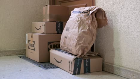 Online-delivery-packages-are-seen-placed-in-front-of-a-door