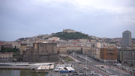 Scenic-cityscape-skyline-view-of-Naples,-Italy