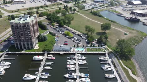 Aerial-Shot-Of-Yacht-City