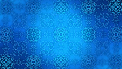 Abstrakte-Animationsschleife-Mit-Blauem-Linienkunst-Kaleidoskopeffekt
