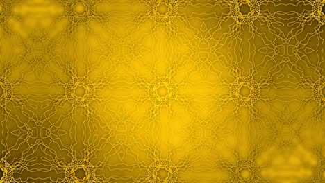 Kaleidoscope-animation-effect-loop-of-yellow-lines