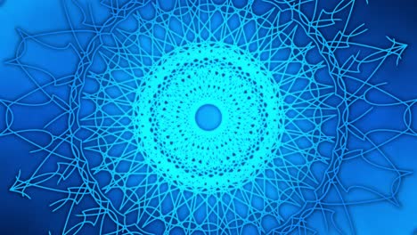 Bucle-De-Animación-De-Arte-Mandala-Azul-Sobre-Un-Fondo-Degradado