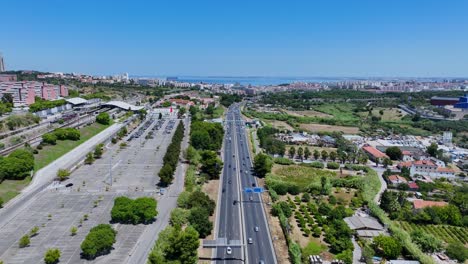 Drone-shot-following-along-the-highway-in-Almada