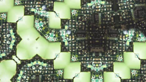 Slow-pulsating-rotational-view-of-circuit-board-mandal-kaleidoscope-pattern-growing-and-shrinking