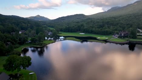 aerial-move-in-to-grandfather-golf-and-country-club-at-grandfather-mountain-nc,-north-carolina