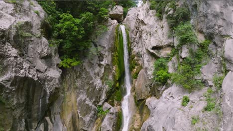 Aerial-View-Of-Gubavica-Waterfall-In-The-Canyon-In-Cetina,-Zadvarje,-Croatia