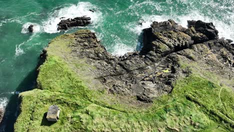 Coast-of-Ireland-remains-of-old-WW2-bunker-at-the-end-of-a-coastal-path-on-The-Copper-Coast-Waterford