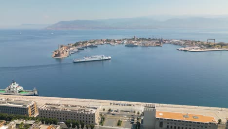 Port-of-Messina---Beautiful-Aerial-Establishing-Shot