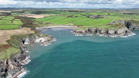 Coast-of-Ireland-Copper-Coast-Waterford-flying-to-Kilmurrin-Cove-on-the-last-day-of-summer