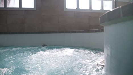 Slow-motion-pull-out-shot-of-a-thalassotherapy-spa-at-the-state-of-the-art-spa