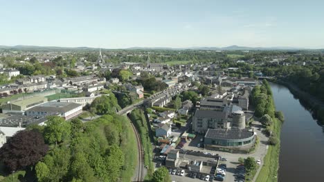 Developed-town-of-Enniscorthy-County-Wexford-Ireland-aerial