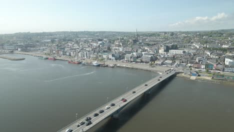 Connecting-commute-Wexford-bridge-Ireland-on-a-weekday-aerial