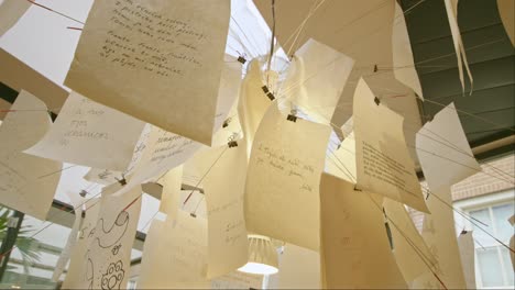 Written-Poems-Hanging-Installation-Art.-Low-Angle