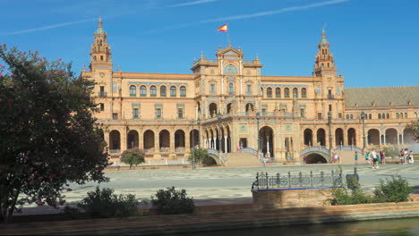 Toma-Estática-De-La-Plaza-De-España-En-Sevilla.