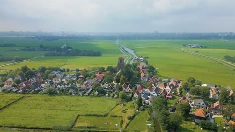 Panoramic-shot-of-Dutch-cute-village-Ransdorp-next-to-the-city-of-Amsterdam
