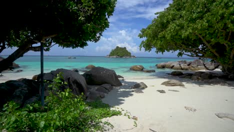 Koh-Lipe-Thailand-Tropical-Beach-on-warm-sunny-day-with-clean-white-sand-and-calm-blue-water