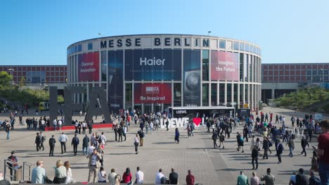 The-south-entrance-of-IFA-2023,-during-a-real-opening-time-for-the-Messe-Berlin