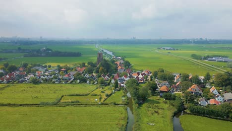 Landwirtschaftlicher-Polder,-Felder-Und-Wasserstraßen-Rund-Um-Das-Niederländische-Dorf-Ransdorp-Neben-Der-Hauptstadt