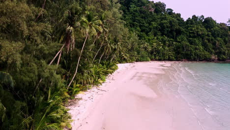 Tropical-Koh-kood-beach-paradise-with-palm-trees-and-white-sand