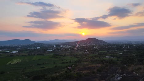 Incredible-aerial-view-of-a-sunset-in-rural-Mexico