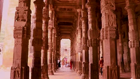 ancient-grand-mosque-called-Adhai-Din-Ka-Jhonpra-vintage-pillar-architecture-from-unique-angle-video-is-taken-at-Adhai-Din-Ka-Jhonpra-at-ajmer-rajasthan-india-on-Aug-19-2023