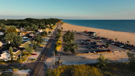 South-facing-aerial-on-the-coast-of-Michigan