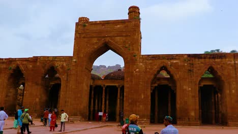 ancient-grand-mosque-called-Adhai-Din-Ka-Jhonpra-vintage-architecture-at-day-from-different-angle-video-is-taken-at-Adhai-Din-Ka-Jhonpra-at-ajmer-rajasthan-india-on-Aug-19-2023