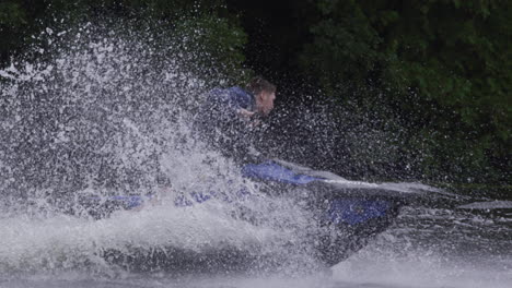 Extreme-sports-jet-ski-splashing-in-river